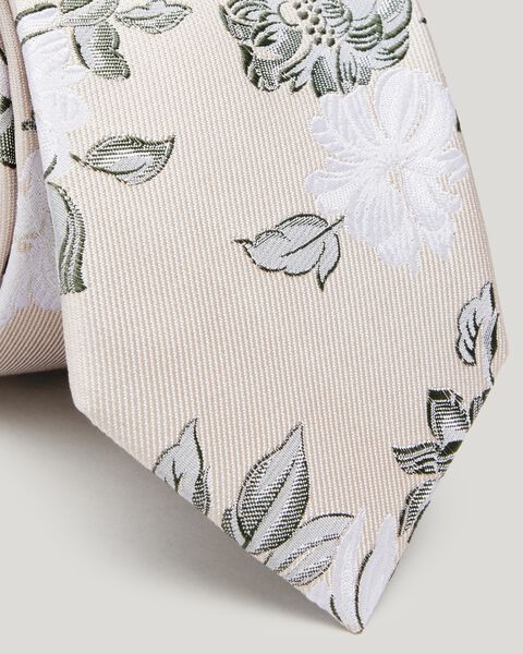 Large Spaced Floral Silk Tie 